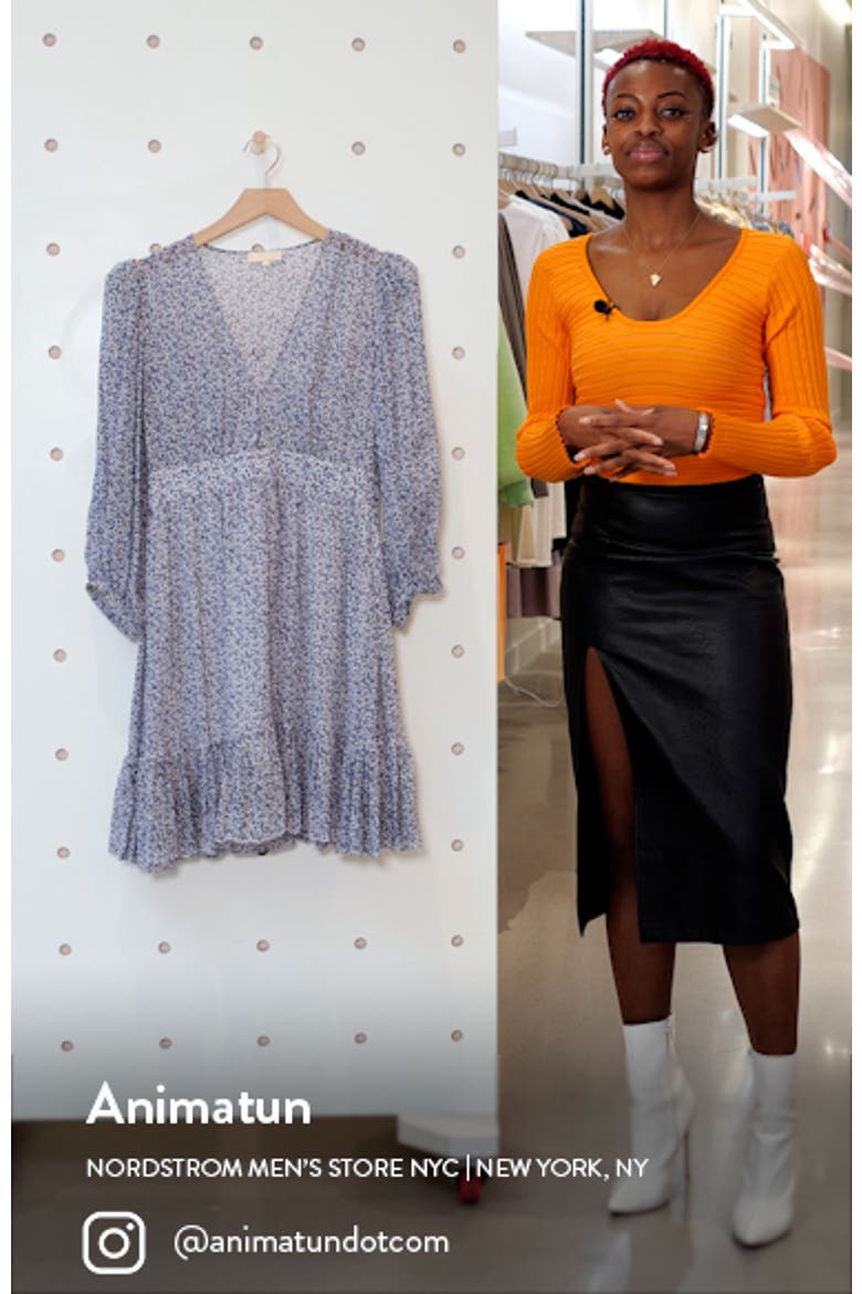Ditsy Floral Dobby Chiffon Fit & Flare Dress video