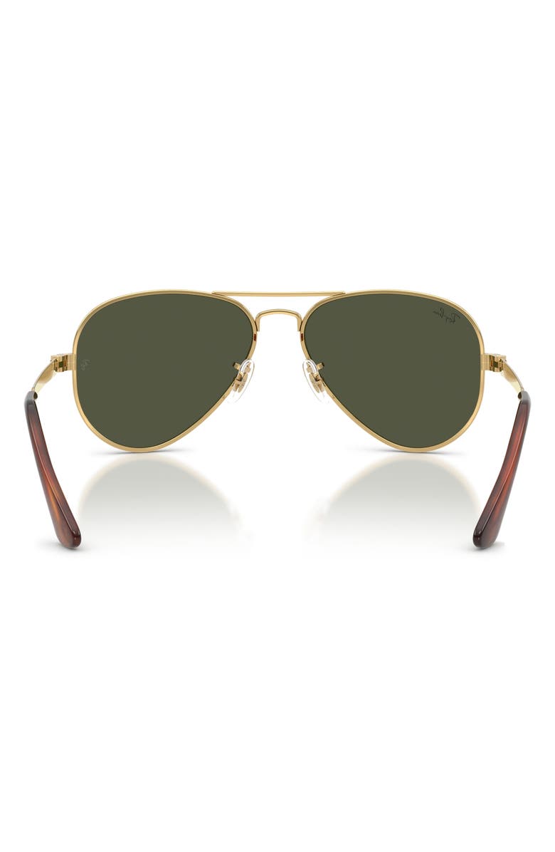 Ray-Ban The Aviator Max 58mm Pilot Sunglasses, Alternate, color, Arista / Green