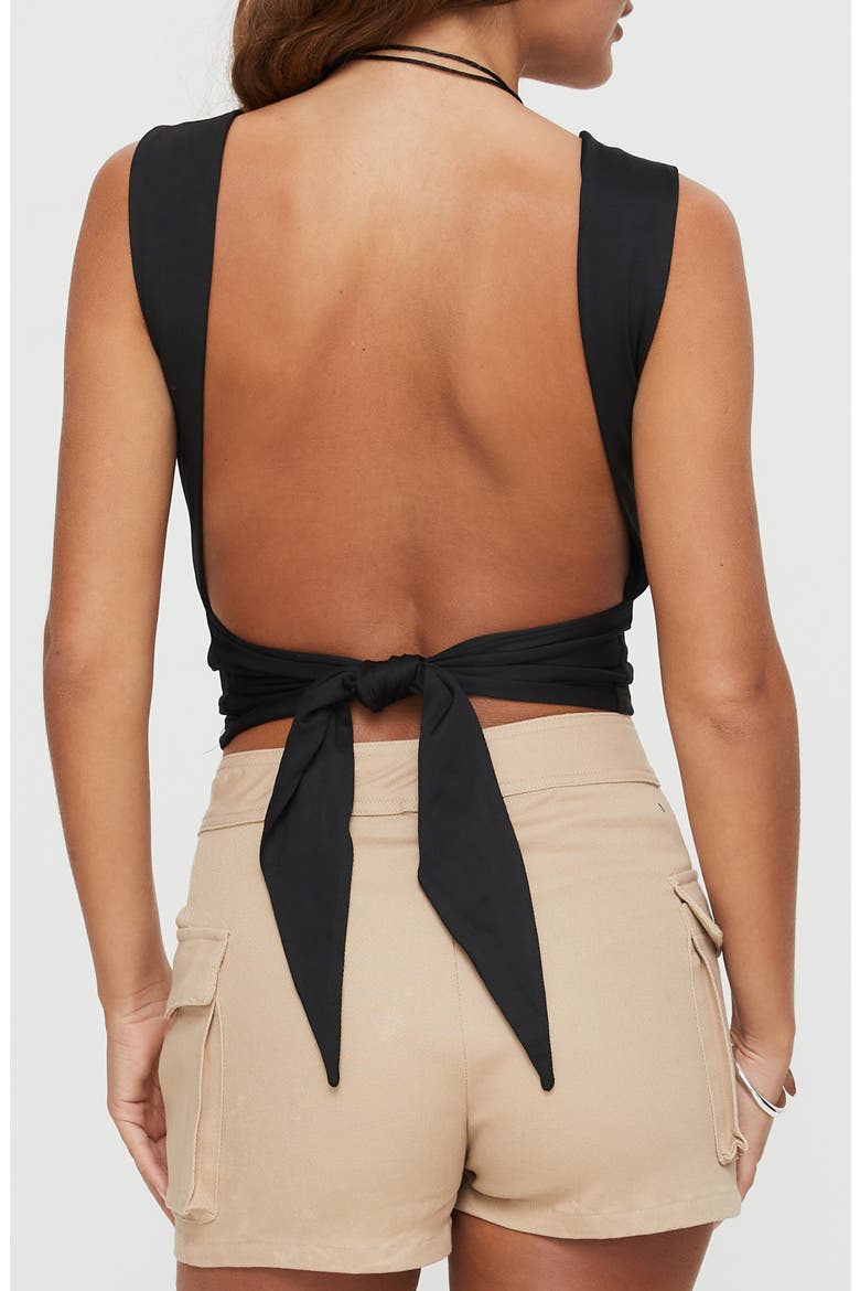 Imelda Open Back Tank, Alternate, color, BLACK