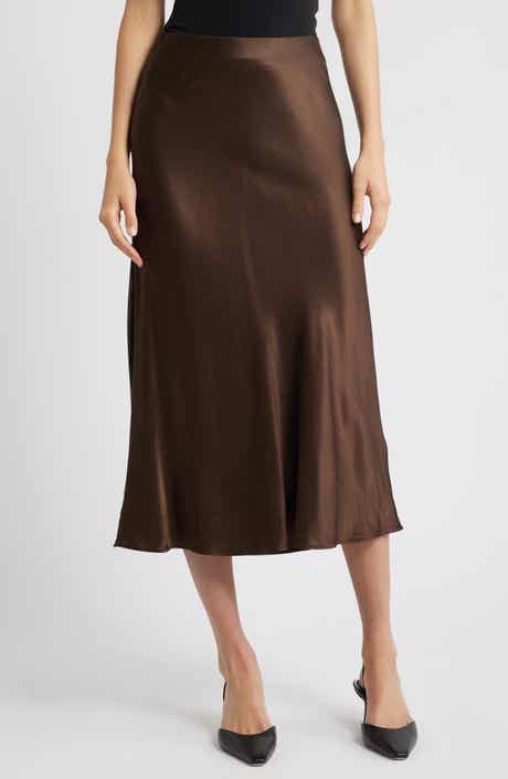 Rails Anya Satin Midi Skirt