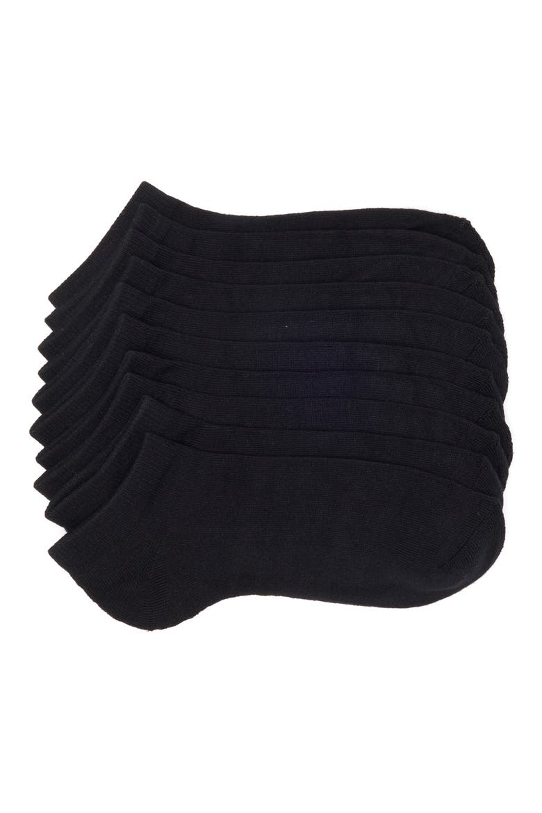 5-Pack Pillow Sole Ankle Socks, Main, color, BLACK