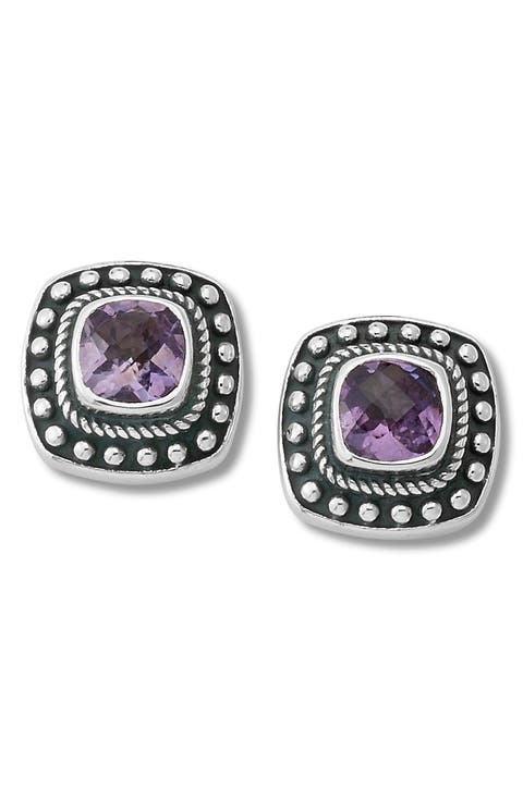 Stone Stud Earrings