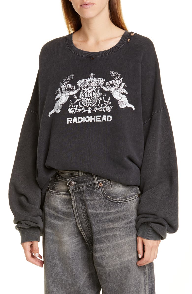 R13 Bearhead Crest Graphic Sweatshirt, Main, color, 