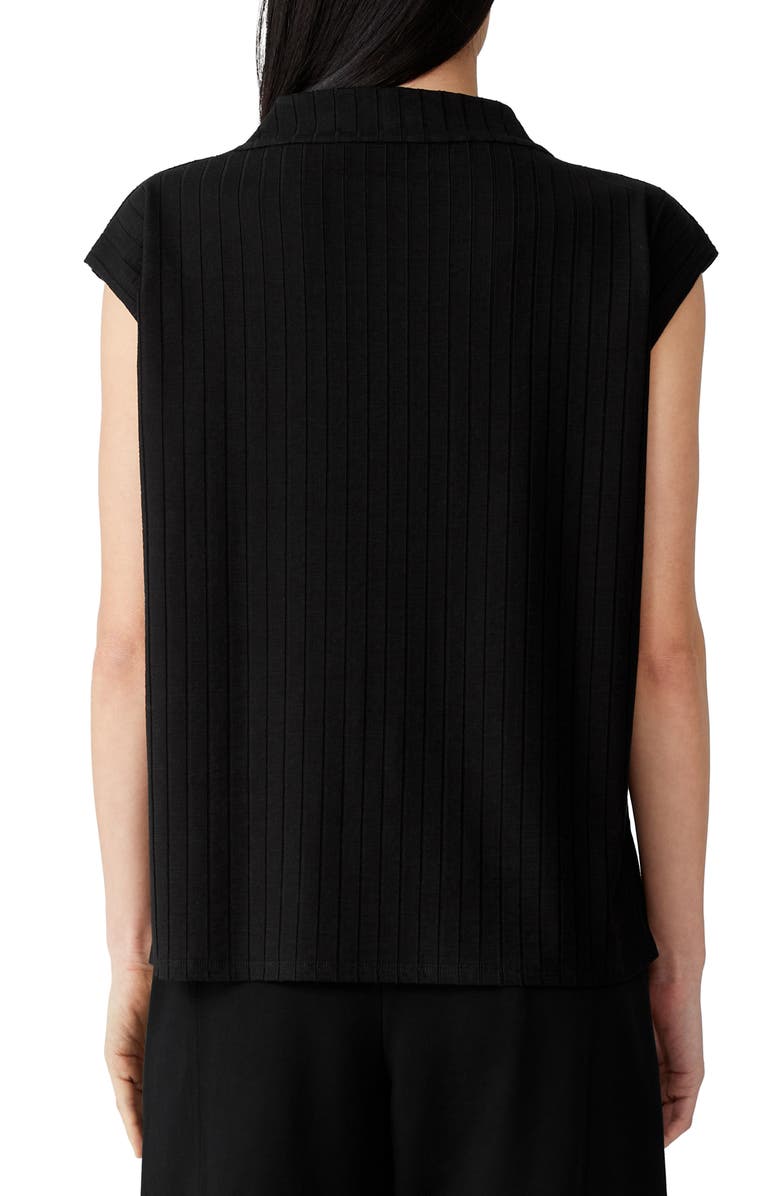 Eileen Fisher Funnel Neck Cap Sleeve Top, Alternate, color,