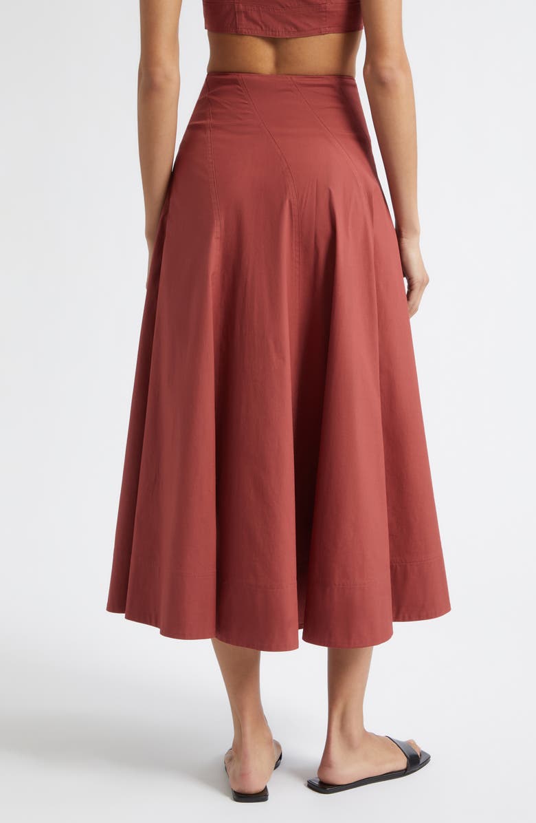 A.L.C. Gemma Stretch Cotton Skirt, Alternate, color, Apple Butter