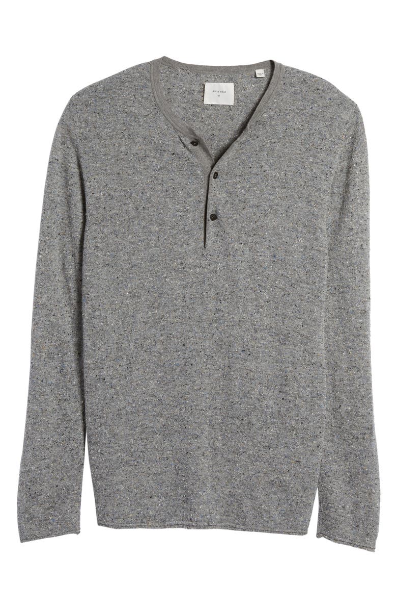 Billy Reid Speckled Henley Sweater, Alternate, color,
