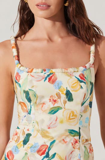 Keyla Floral Bubble Hem Cotton Minidress