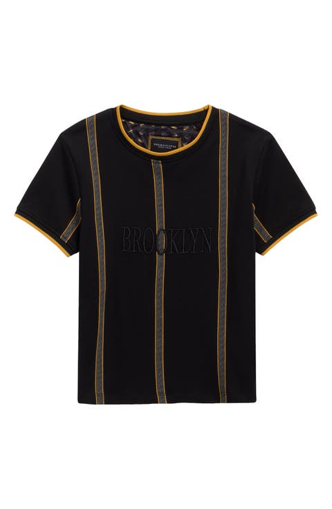 Kids' Tipped Stripe Cotton T-Shirt (Little Kid)