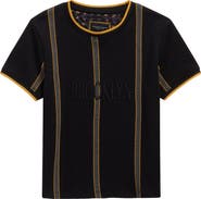 DENIM AND FLOWER Kids' Tipped Stripe Cotton T-Shirt
