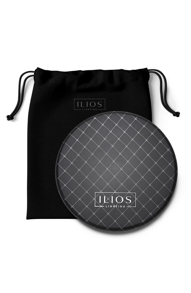 Ilios Lighting Rechargeable Lightweight 5-Inch LED Compact Mirror, Main, color, Black