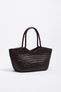 Bimba y Lola Large Braided Leather Shopper Bag