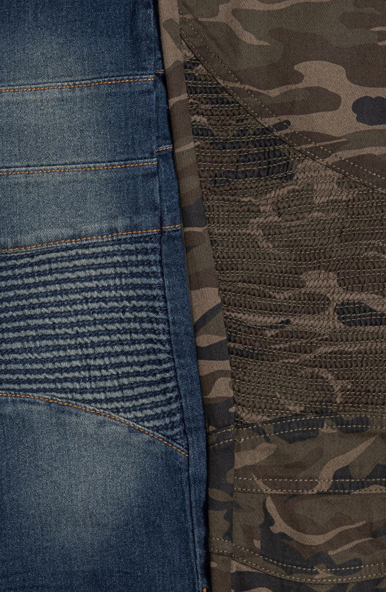 XRAY Kids' 2-Pack Stretch Jeans, Alternate, color, Indigo/ Olive Camo