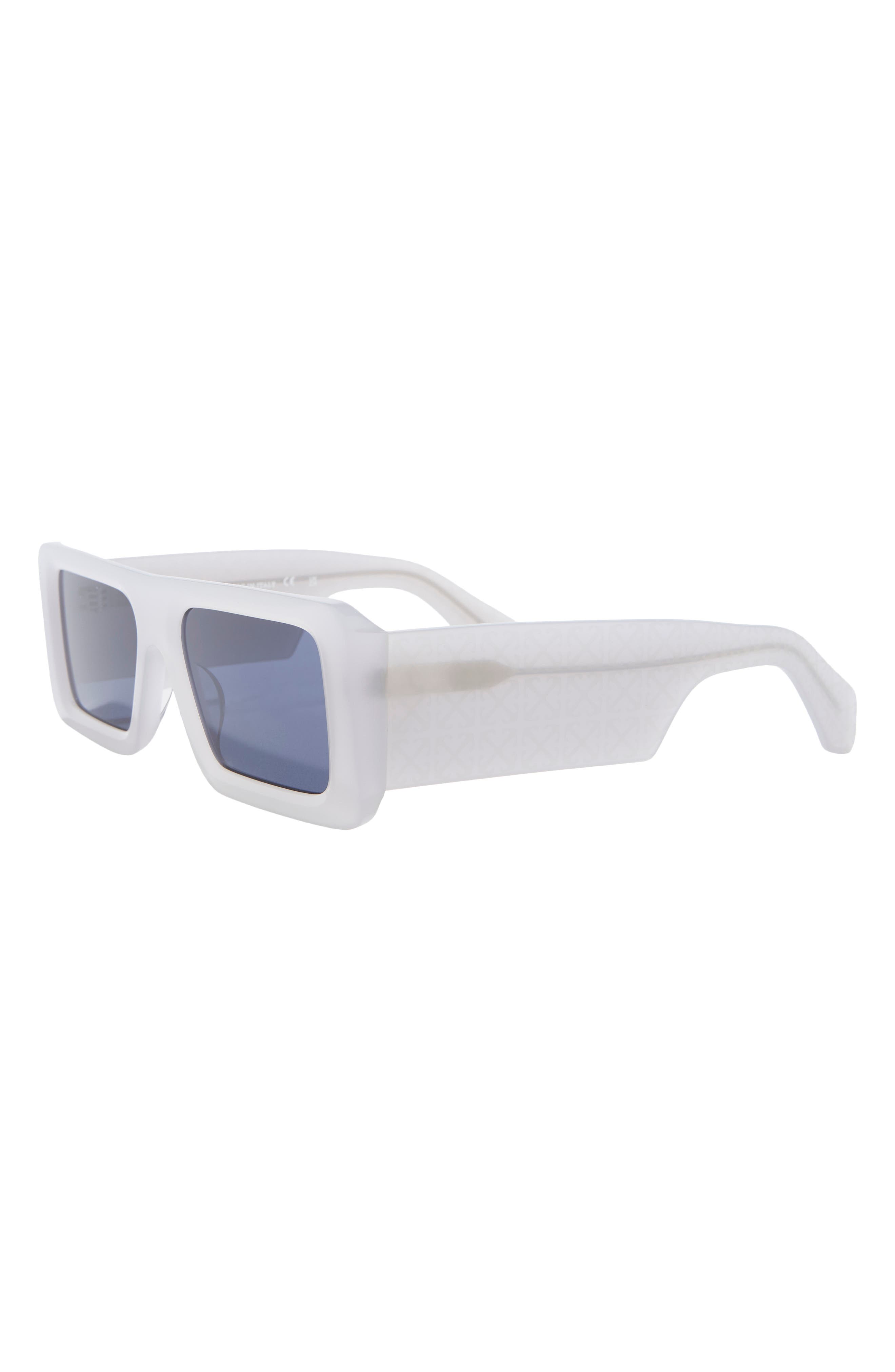 Off White TROY Sunglasses TEAL BLUE acetate Rectangular Off White Virgil OERI008 1007 Blue Clear Lens Sunglasses New  main image 3