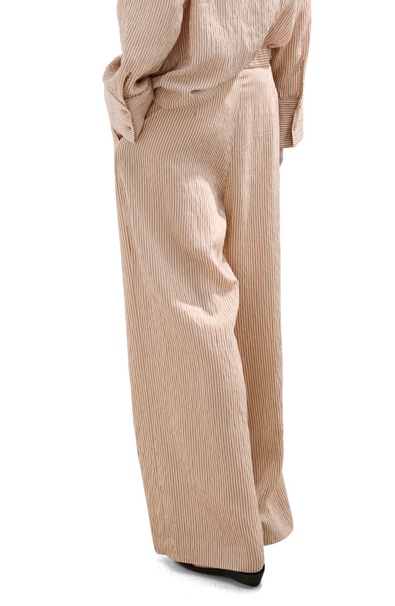 MANGO Stripe Straight Leg Pants, Alternate, color, 
