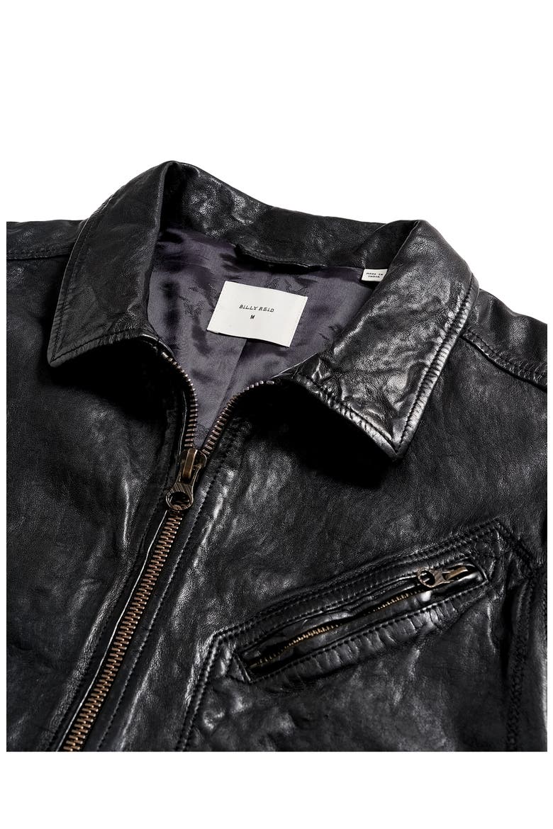 Blake Tumbled Lambskin Leather Jacket, Alternate, color, BLACK