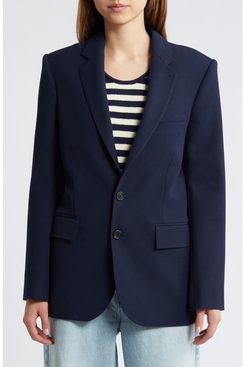 Everyday Twill Blazer, Alternate, color, NAVY