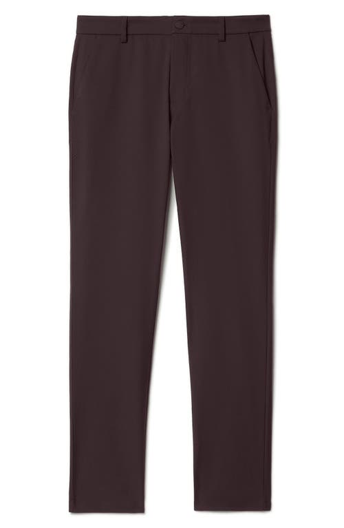 Rhone Gotham Slim Fit Water Repellent Pants In Brown