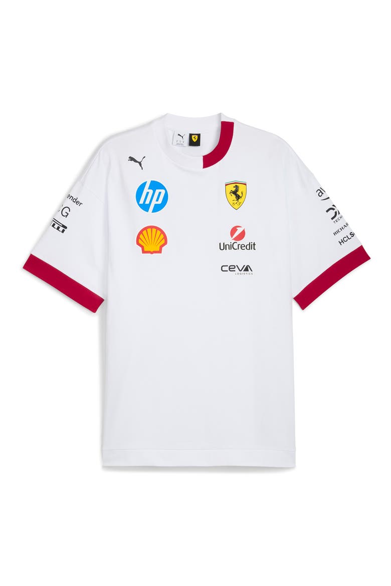 x 2025 Scuderia Ferrari HP Driver T-Shirt, Main, color, PUMA WHITE