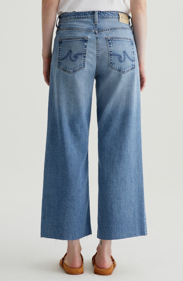 Saige Raw Hem Ankle Wide Leg Jeans