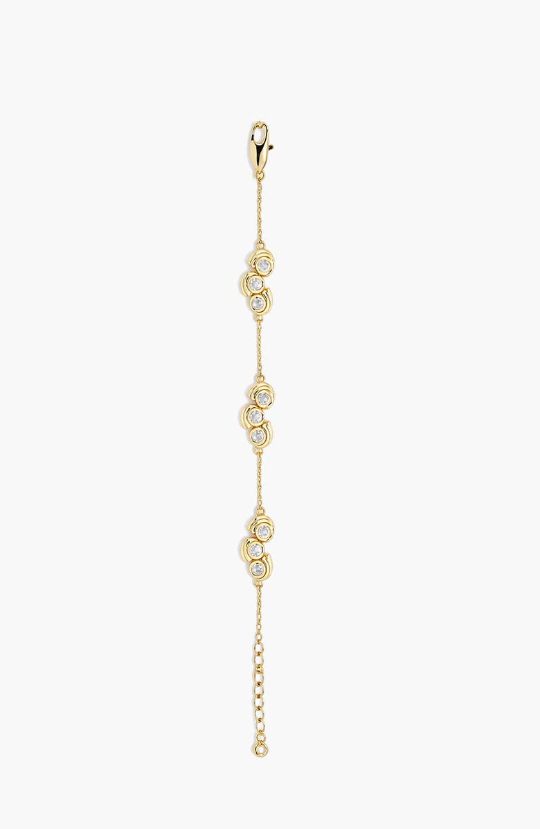 YOJ Mavlo Chain Crystal Bracelet In Gold & Crystals, Alternate, color, Gold