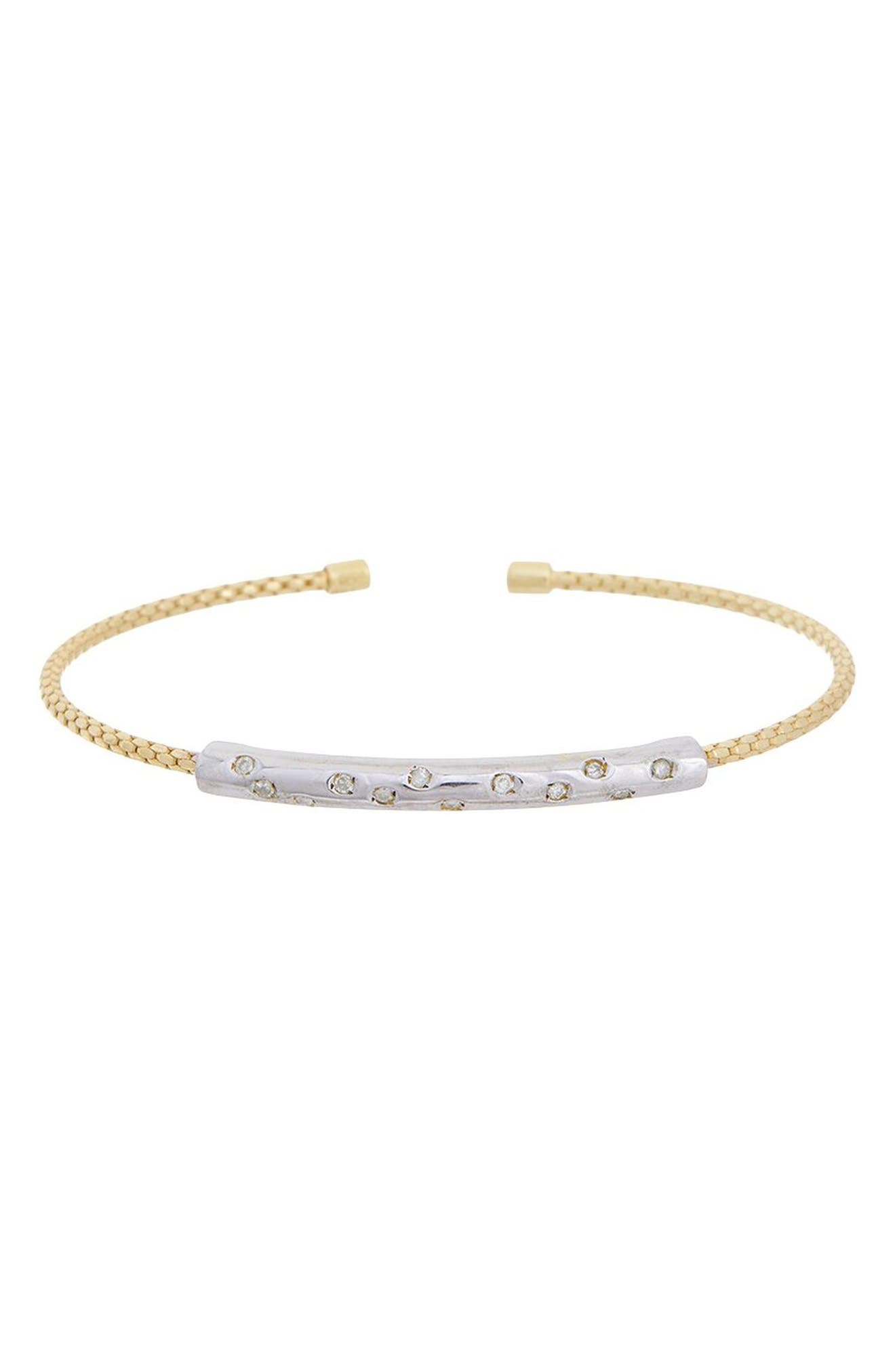 Diamond Mesh Cuff Bangle