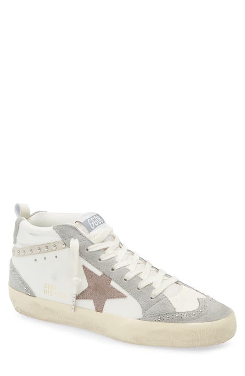 Golden Goose Midstar Sneaker In White/silver Sconce/brown