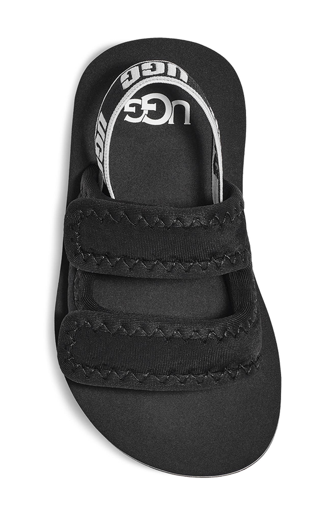 UGG<sup>®</sup> Kids' Lennon Slingback Sandal, Alternate, color, Black