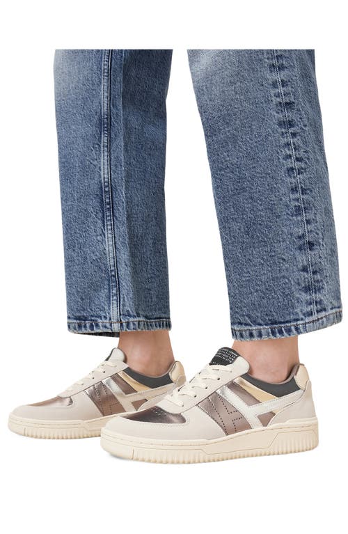 Allsaints Vix Panelled Retro Sneakers In White/metallic