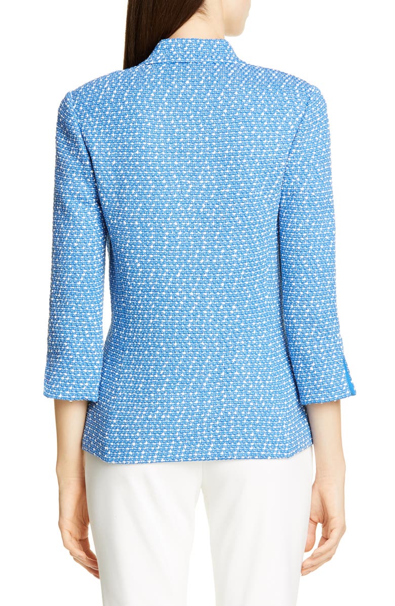 St. John Collection Engineered Coastal Texture Tweed Knit Jacket, Alternate, color, 