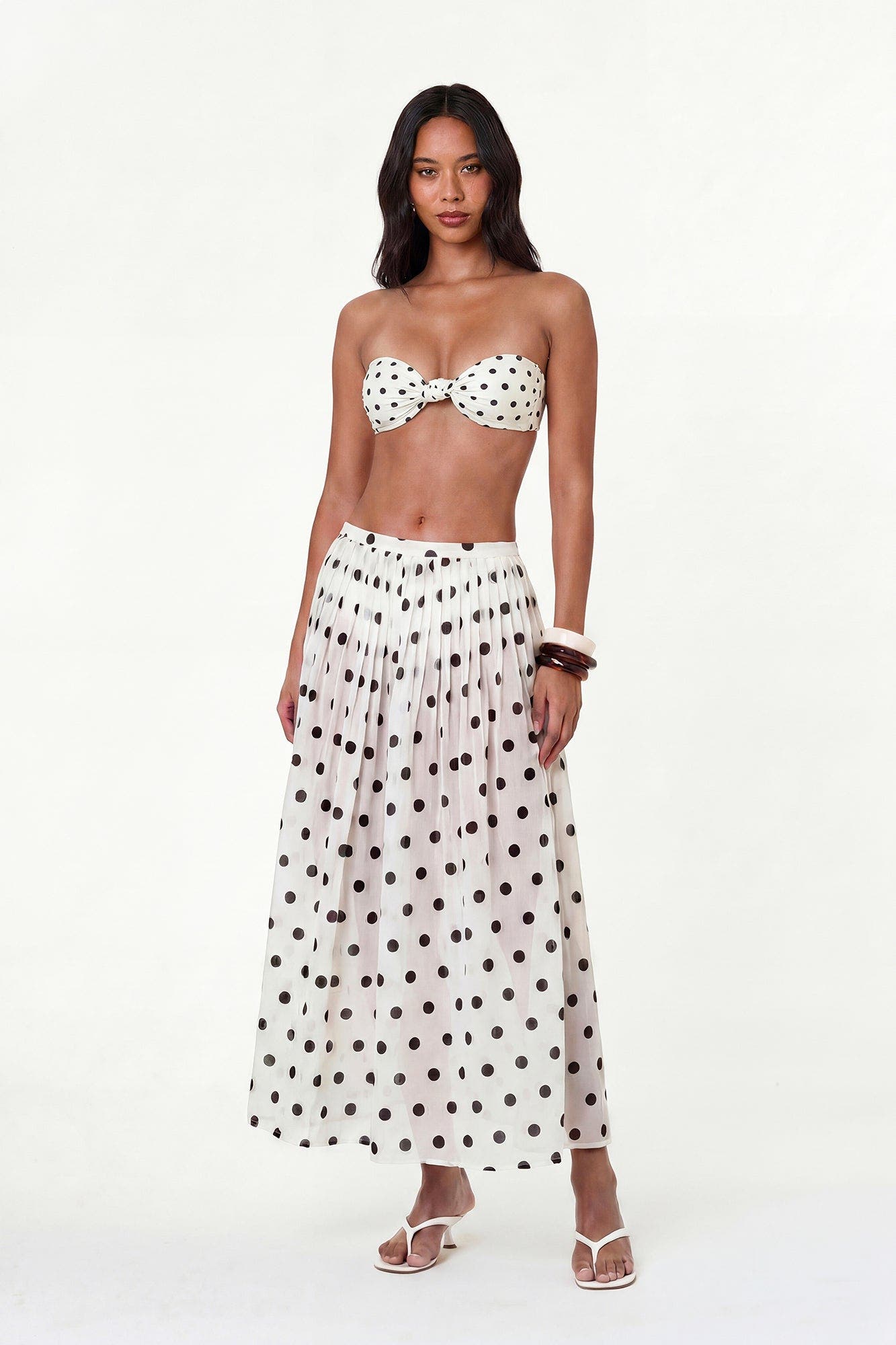 selected Ivory / Black Polka Dot