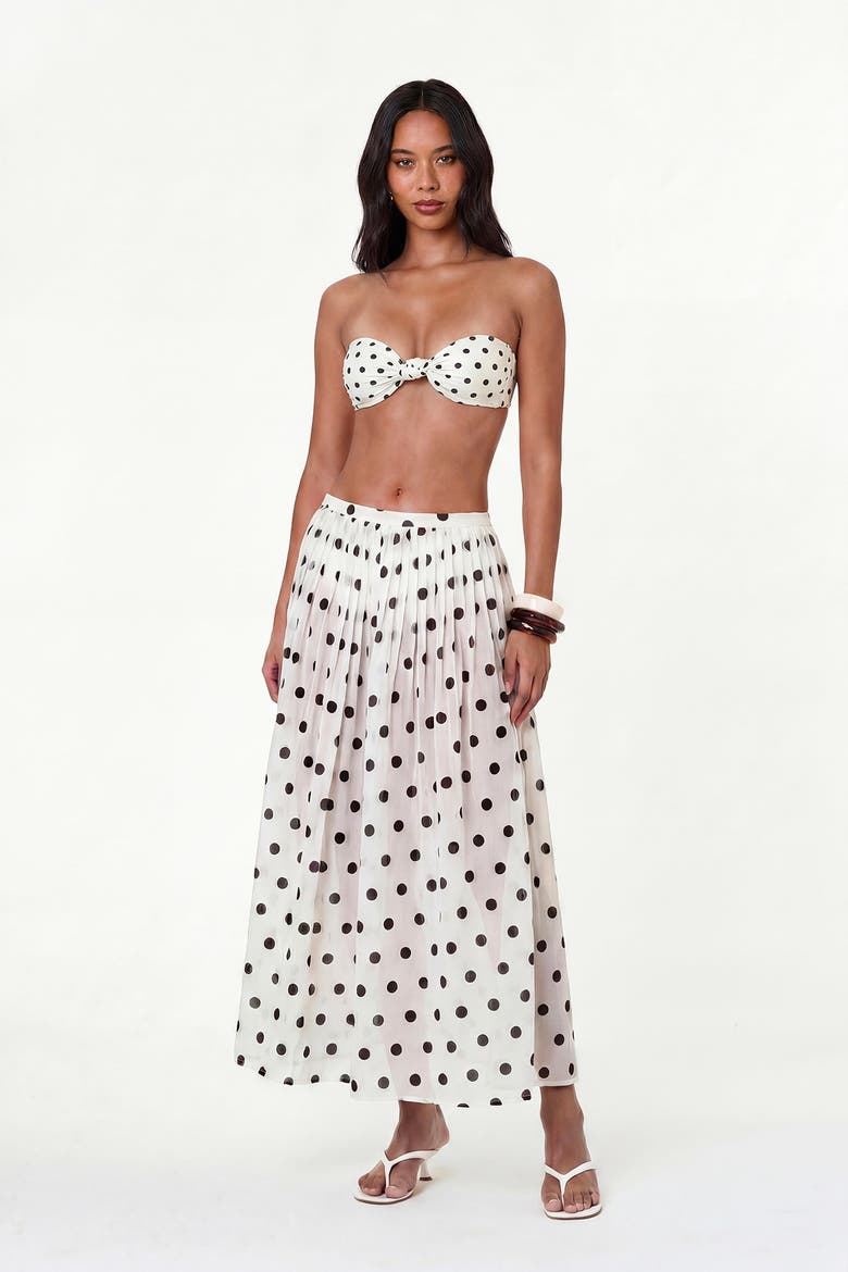 Marit Skirt, Main, color, Ivory / Black Polka Dot