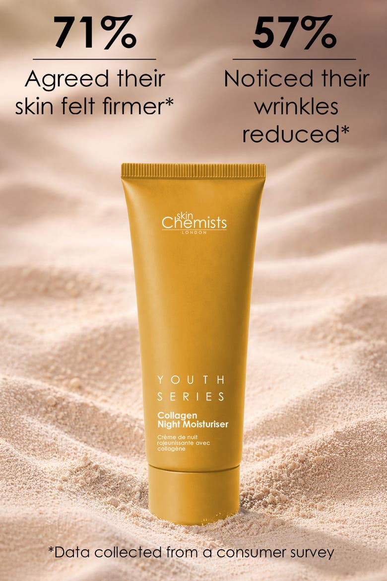 Youth Series 1% Collagen Night Moisturizer 50ml for Fine Lines & Wrinkles, Loss of Firmness, Alternate, color, White