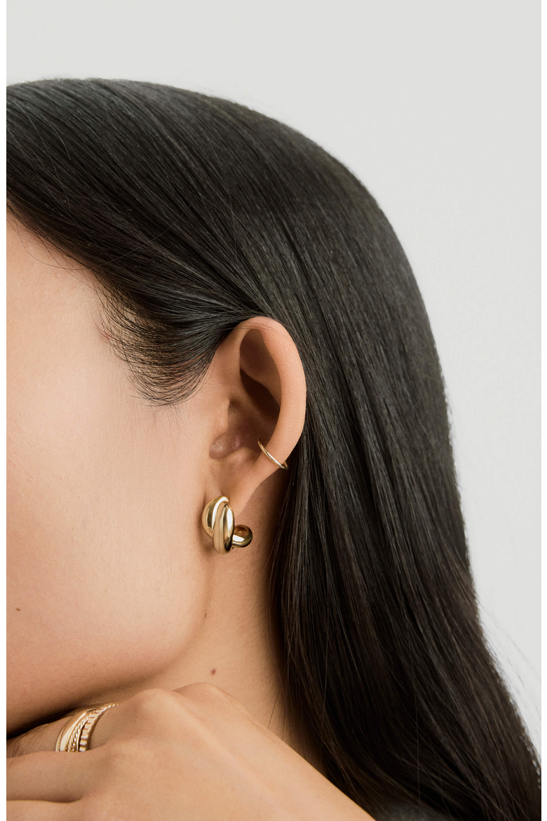 Brioche Hoop Earrings, Alternate, color, 18K Gold Vermeil