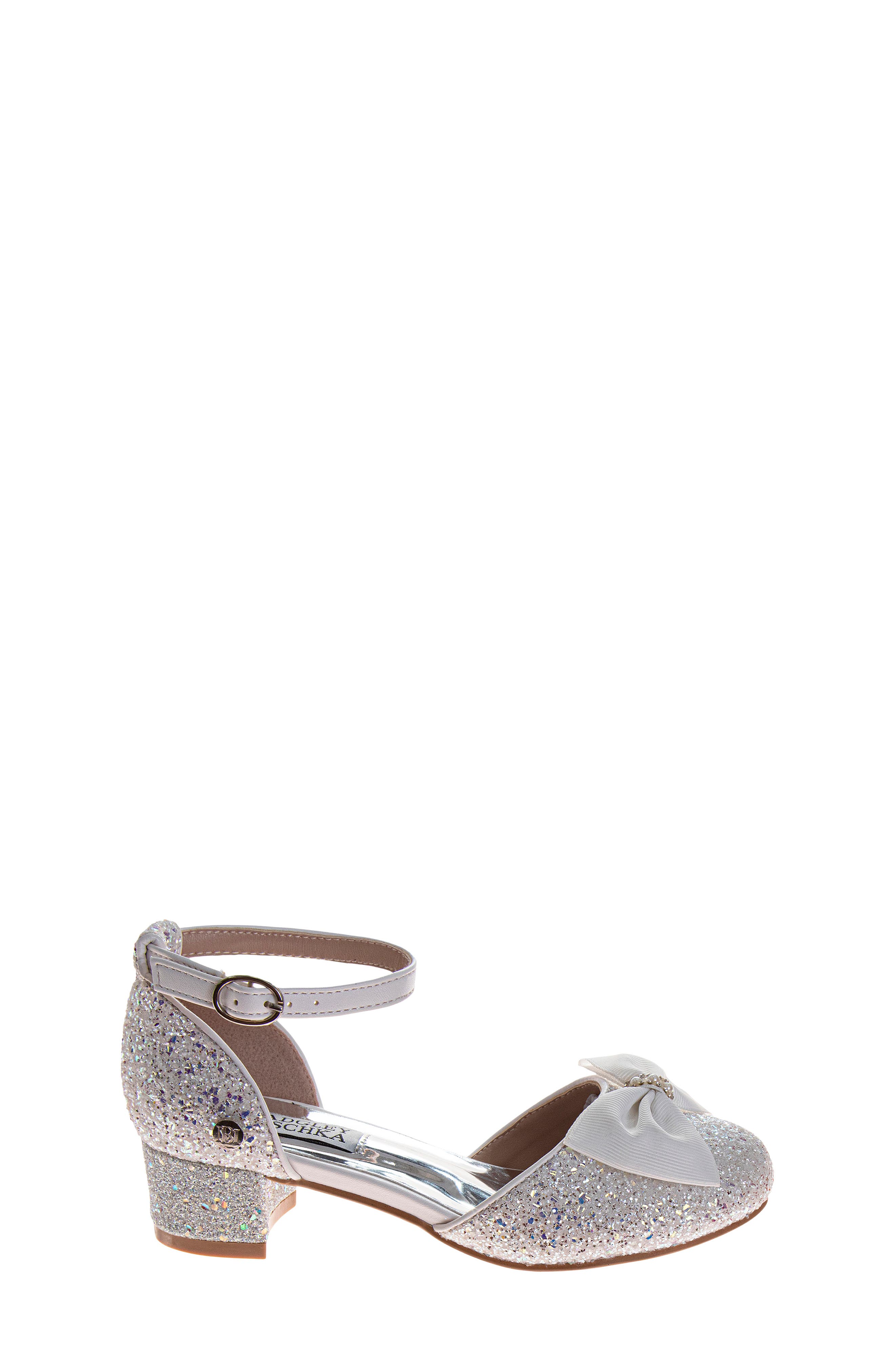 Kids' Sparkle D'Orsay Pump, Alternate, color, SILVER GLITTER