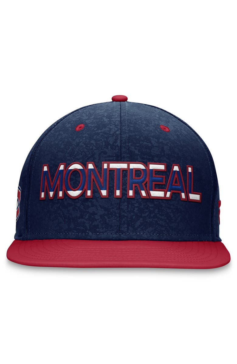FANATICS Men's Fanatics Branded  Navy/Red Montreal Canadiens Authentic Pro Rink Two-Tone Snapback Hat, Alternate, color, 