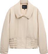 MANGO Oversize Gathered Hem Jacket