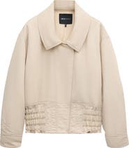 MANGO Oversize Gathered Hem Jacket