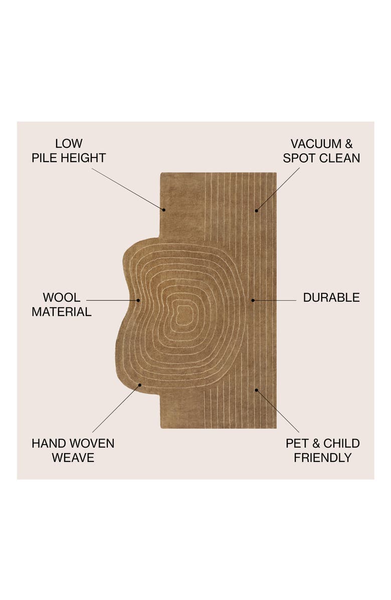 JONATHAN Y Retro Bohemian Abstract Striped Handwoven Wool Area Rug, Alternate, color,