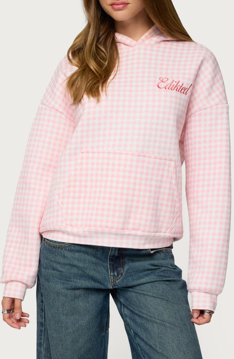 Gingham Oversize Hoodie