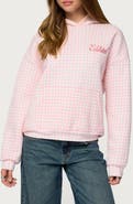 EDIKTED Gingham Oversize Hoodie