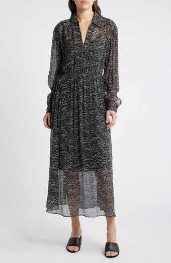 rag & bone Emmy Long Sleeve Silk Blend Dress