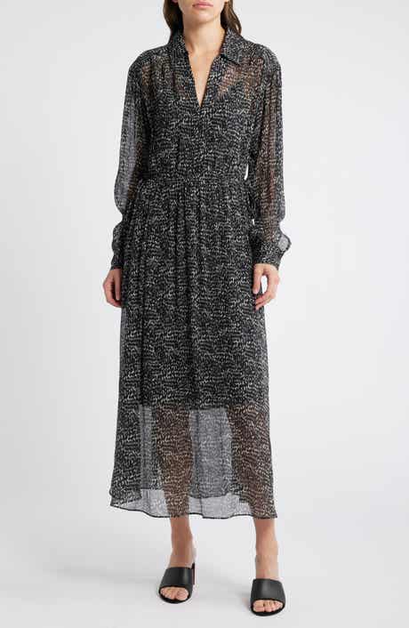 rag & bone Emmy Long Sleeve Silk Blend Dress