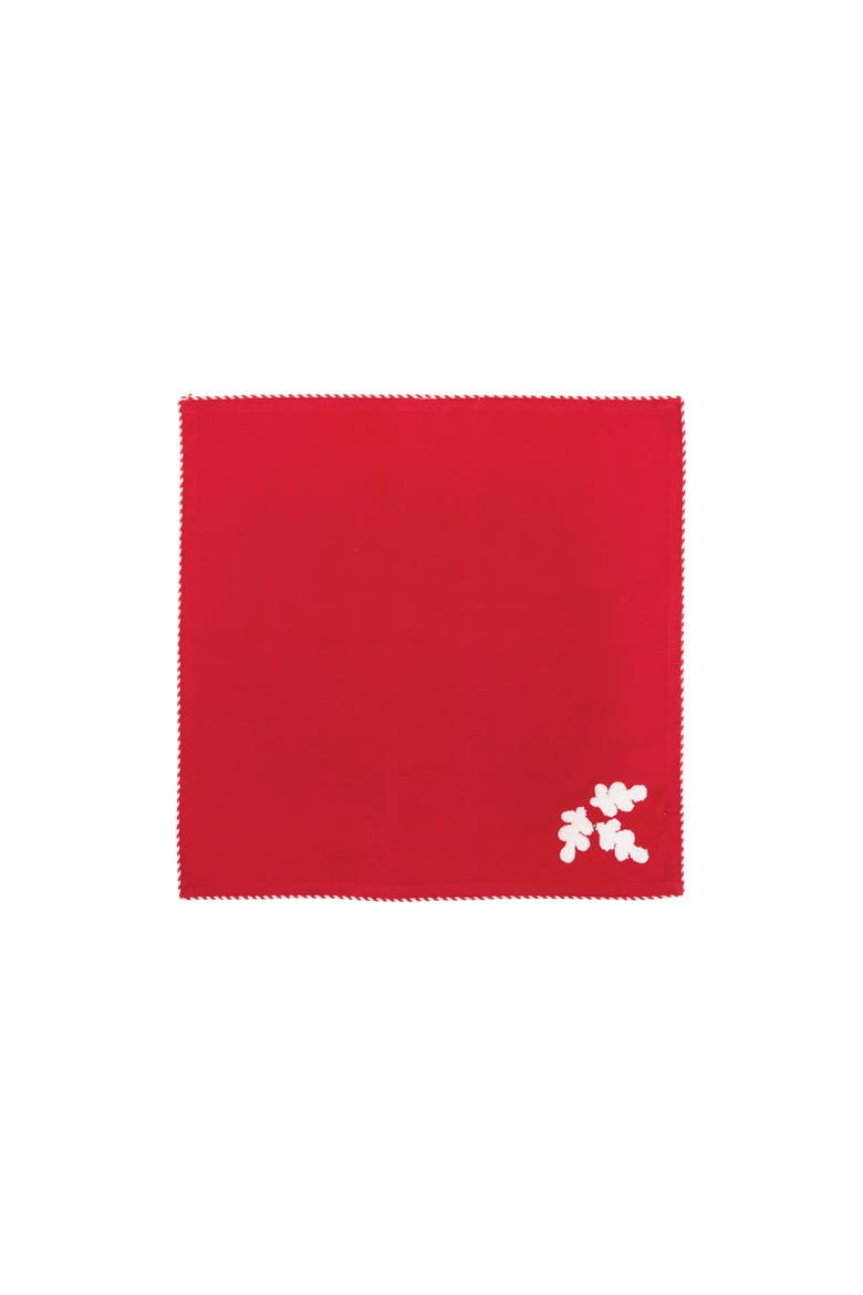 Nordic Joy Set of 4 Cloth Napkins, Alternate, color, Red