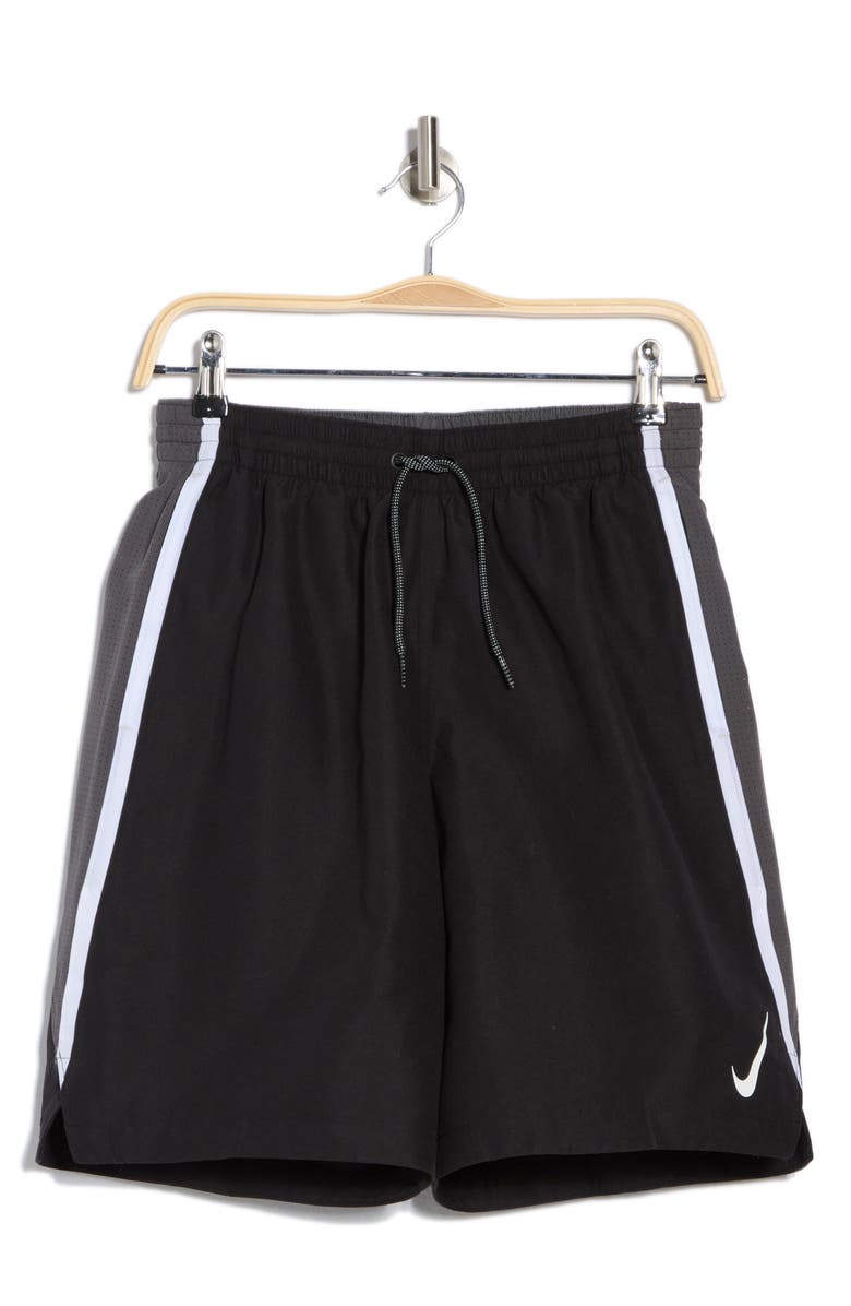 Nike Stripe 8" Volley Swim Trunks, Alternate, color, Black