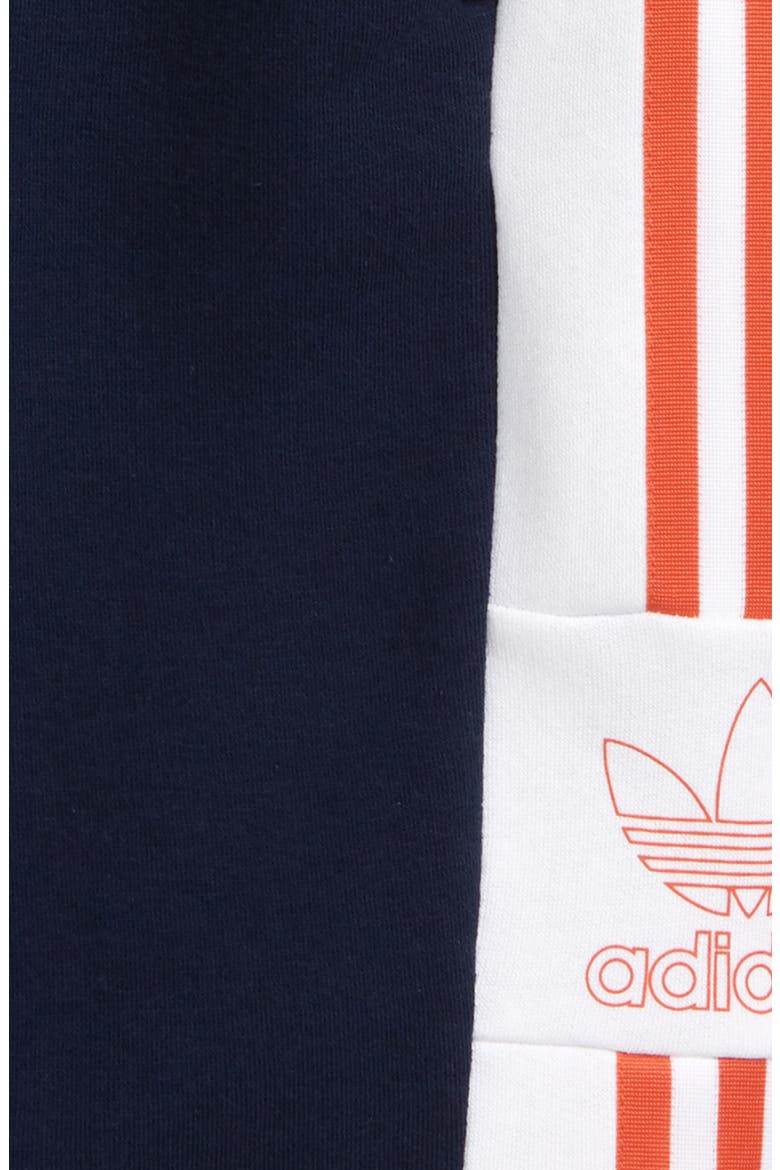 Outline Trefoil Fleece Shorts, Alternate, color, COLLEGIATE NAVY/ WHITE