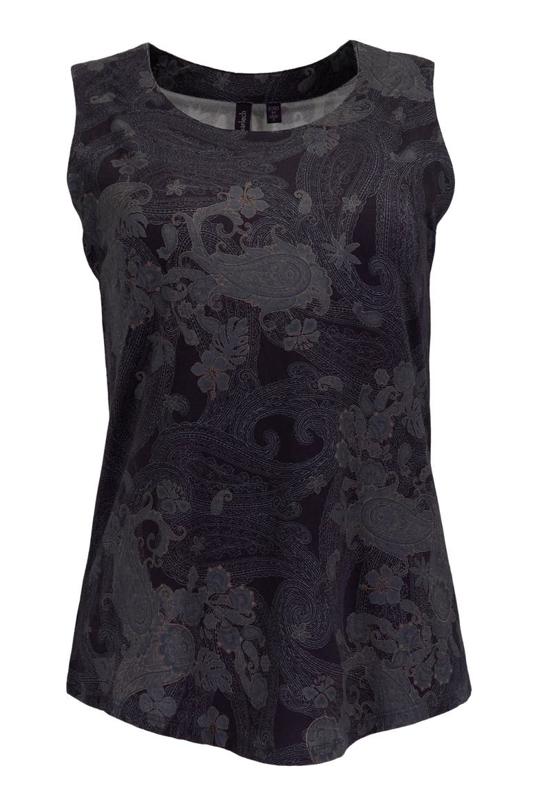 Paisley Explosion Womens Muscle Tank, Alternate, color, PAISLEY EXPLOSION BLACK