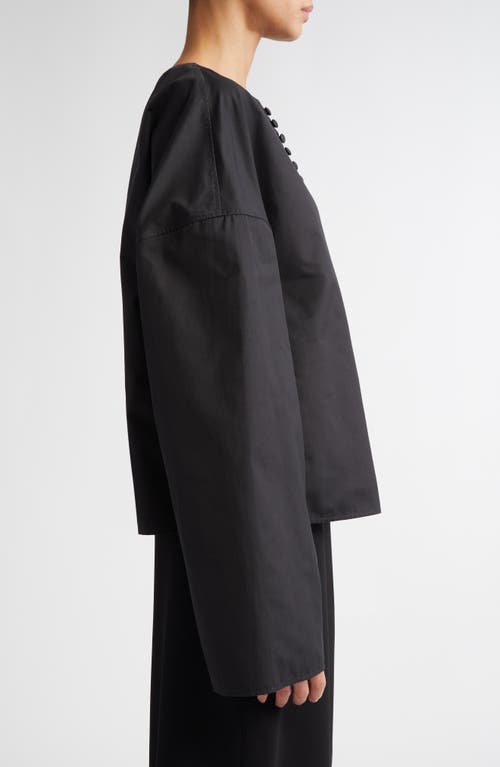 FFORME FFORME FISH OVERSIZED ORGANIC COTTON POPLIN SHIRT JACKET