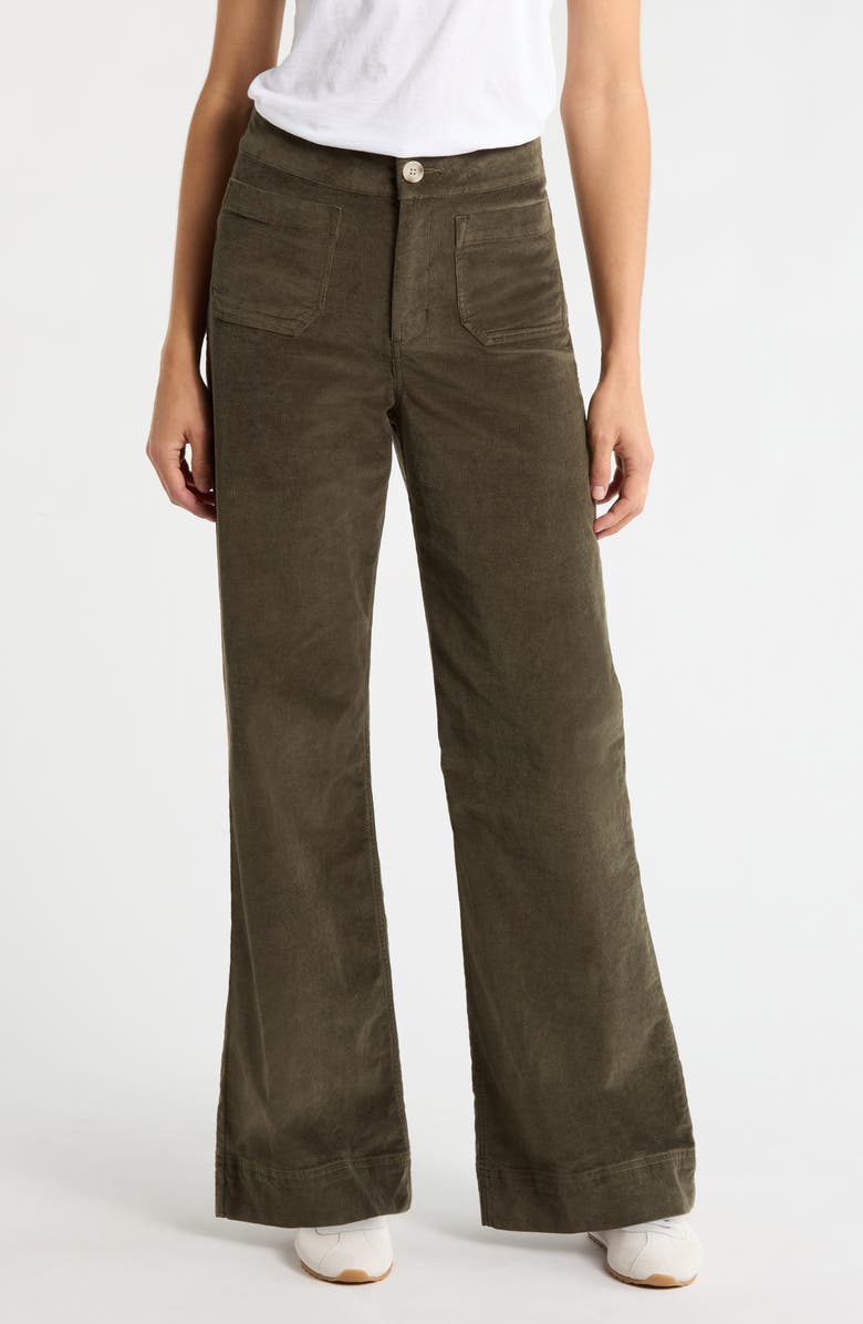 TravisMathew Everyday Patch Pocket Cotton Blend Corduroy Pants, Main, color, Grape Leaf