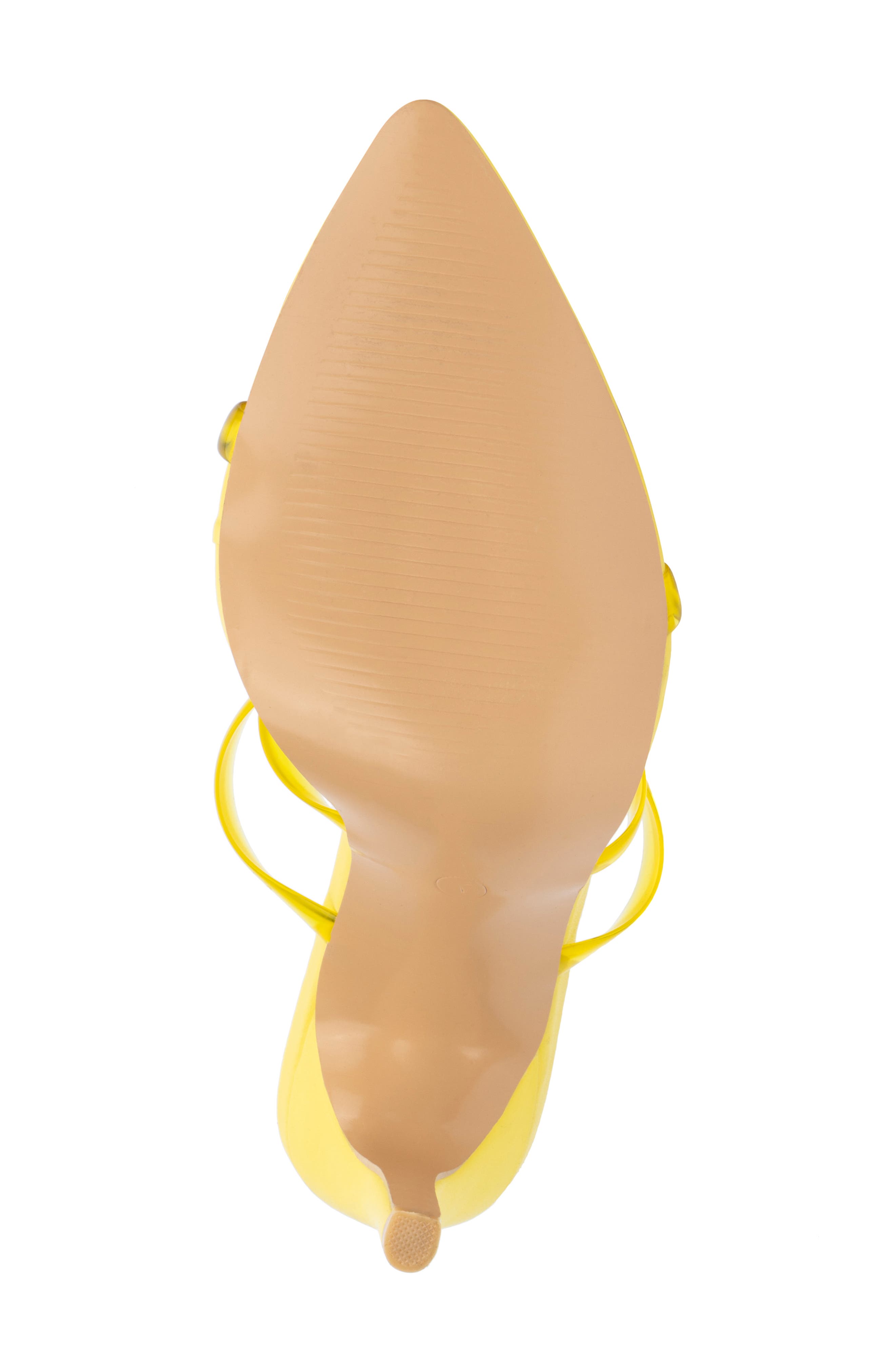 NEW YORK AND COMPANY Biana Clear Strappy Heeled Sandal, Alternate, color, Yellow