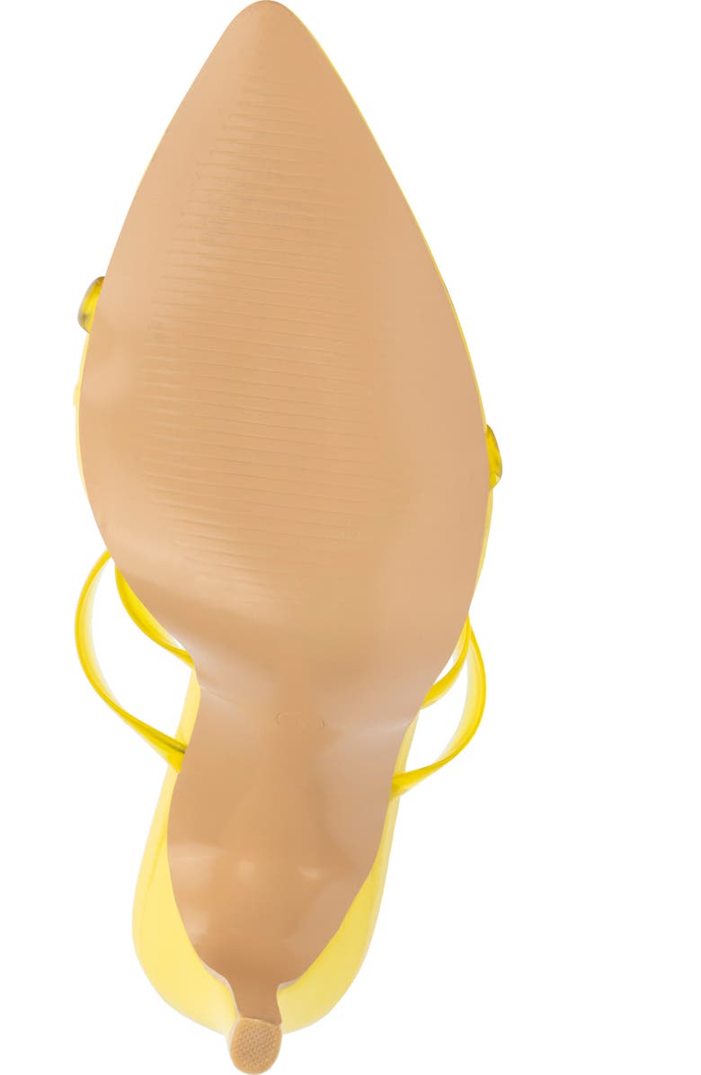 NEW YORK AND COMPANY Biana Clear Strappy Heeled Sandal, Alternate, color, Yellow